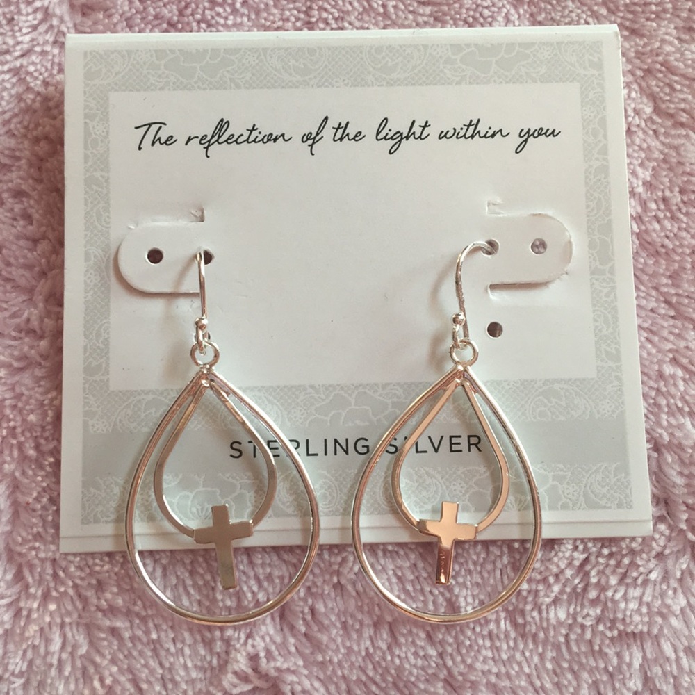 Dangle Cross Earrings